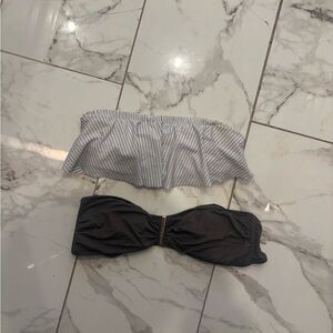 Michaels Black and Gray Bikini Top